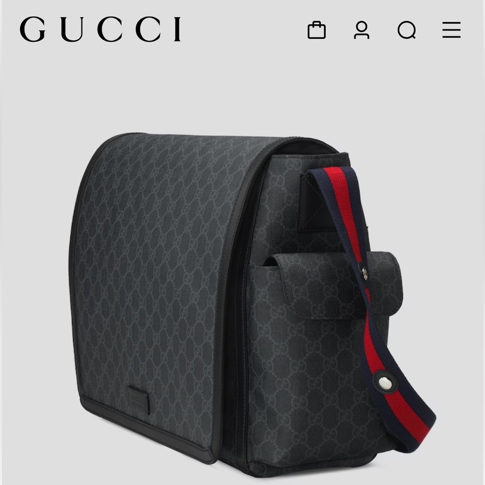 Gucci Black and Red baby large changing Bag AUTHENTIC